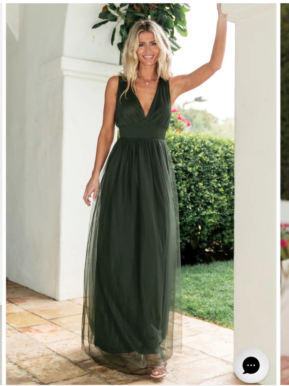 Baltic Born NWT Kamila Tulle Juniper Green Formal Maxi Dress Gown 1XL